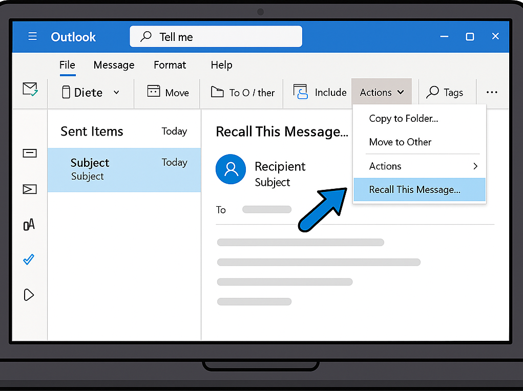 How to Recall an Email in Outlook